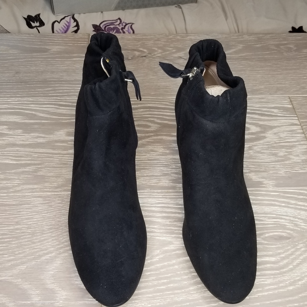 Black suede ankle boots